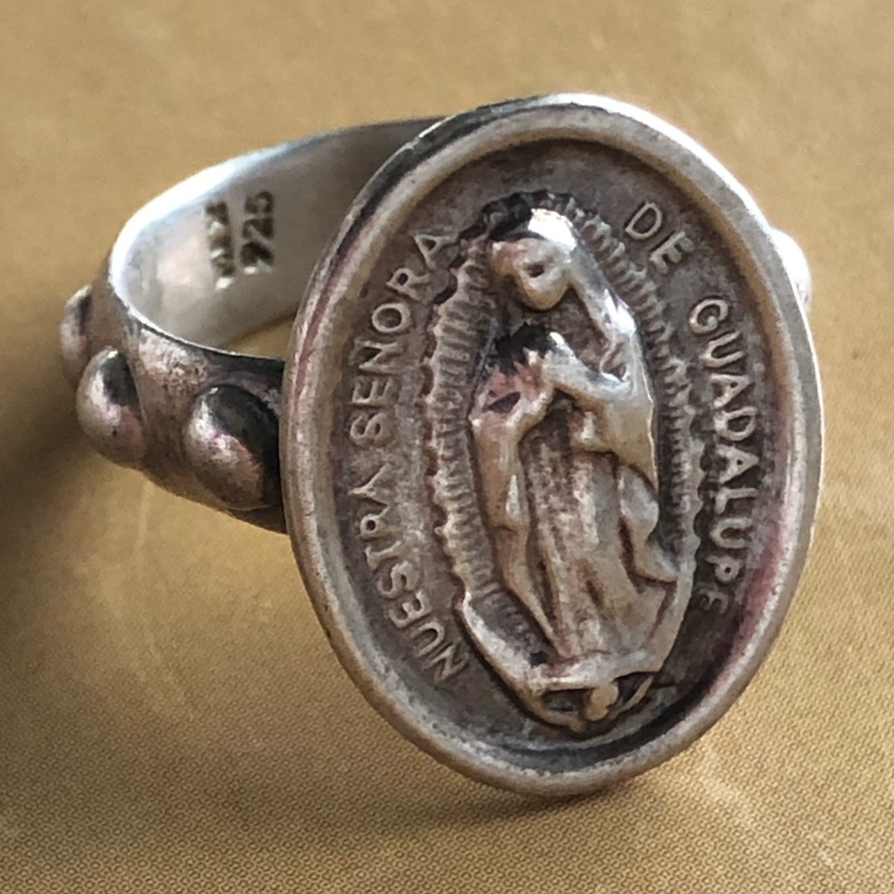 Sterling Silver Lady of Guadalupe Ring